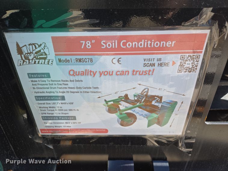 image for item DS5319 Raytree RMSC78 skid steer soil conditioner 