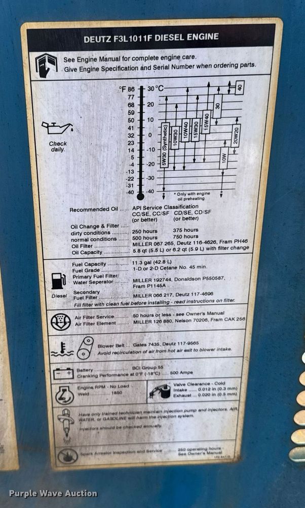 image for item DT0673 Miller Big Blue 251D welder/generator