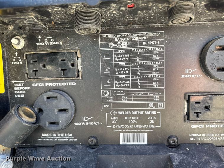image for item DT0674 Lincoln Electric Ranger 330 MPX welder