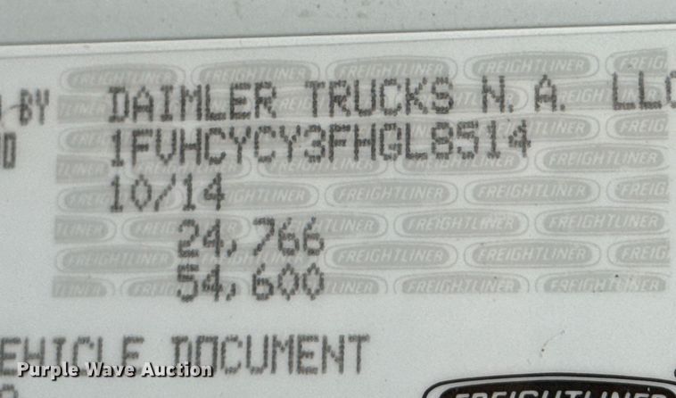 image for item DU9681 2015 Freightliner Business Class M2 crane truck
