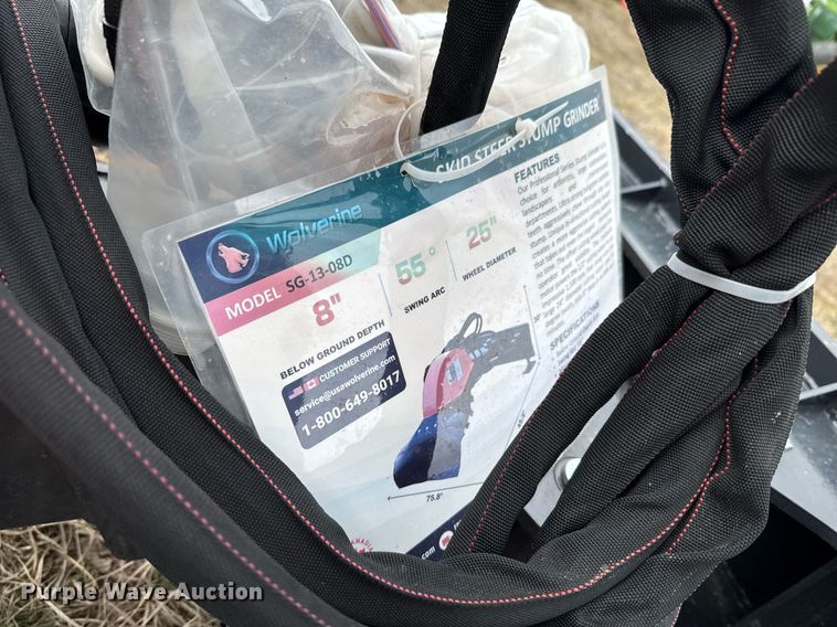 image for item DU9687 2024 Wolverine SG-13-08D skid steer stump grinder