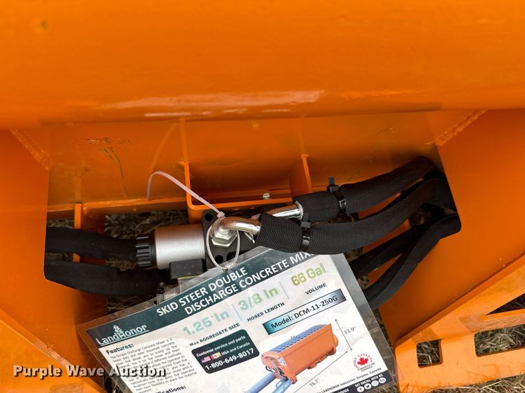 image for item DU9689 2024 LandHonor DCM-11-250G skid steer concrete mixer