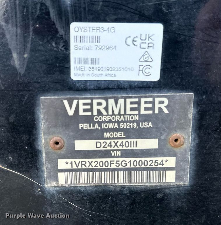 image for item DV0639 2016 Vermeer D24x40 III directional boring unit