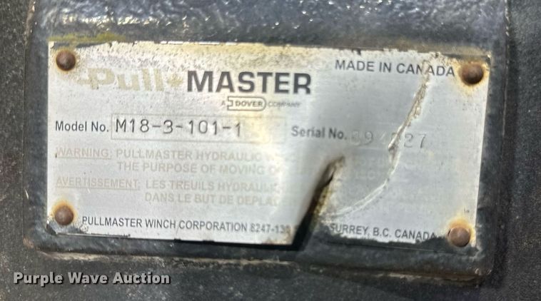 image for item DV0678 Pull Master M18-3-101-1 winch 