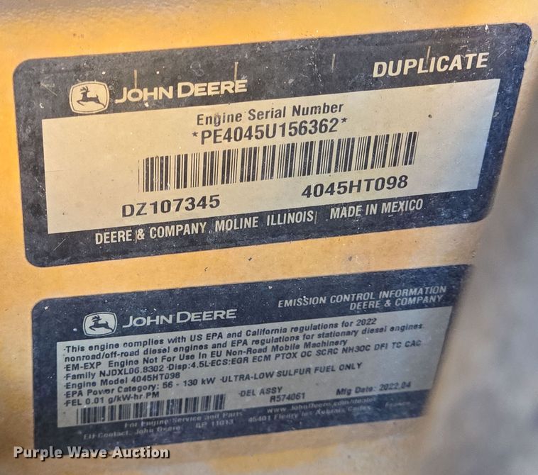 image for item DV1326 2022 John Deere 450K dozer