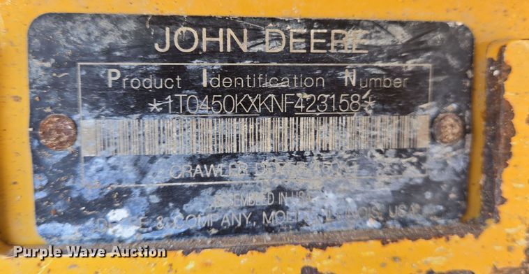image for item DV1326 2022 John Deere 450K dozer