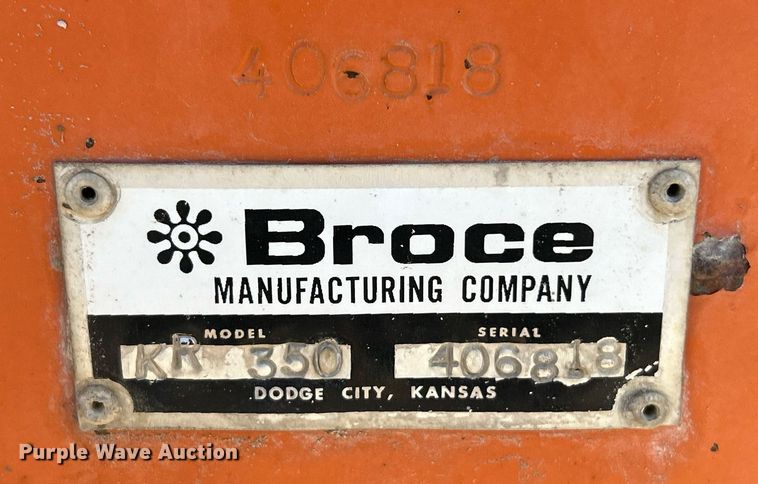 image for item DV1768 2010 Broce Broom KR350 sweeper