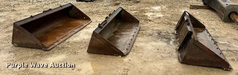 image for item DV1778 (3) Caterpillar skid steer buckets