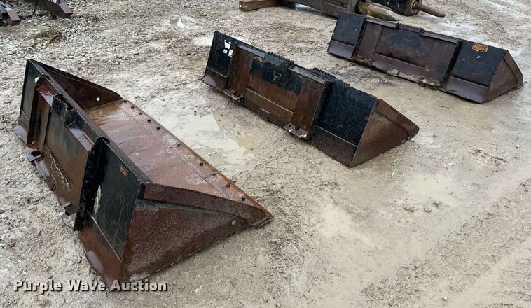 image for item DV1778 (3) Caterpillar skid steer buckets