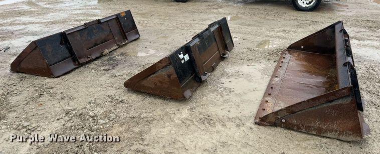 image for item DV1778 (3) Caterpillar skid steer buckets