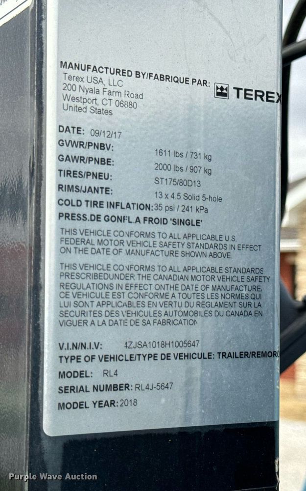 image for item DV1799 2017 Genie RL4 light plant