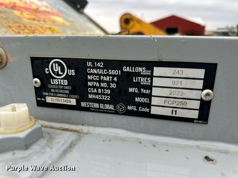 image for item DV1825 2022 Western Global FCP250 Fuel Cube transfer tank