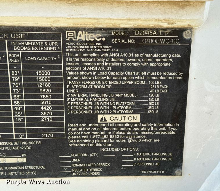 image for item DV1853 2011 Kenworth T370 digger derrick truck