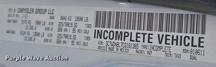 image for item DW3210 2012 Dodge Ram 5500HD dump truck