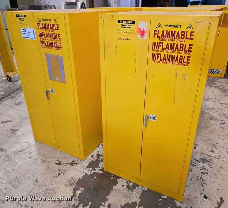 image for item DW8540 (2) Justrite flammable storage cabinets