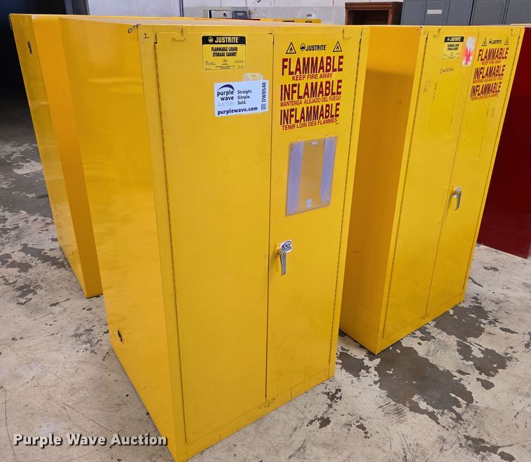 image for item DW8540 (2) Justrite flammable storage cabinets