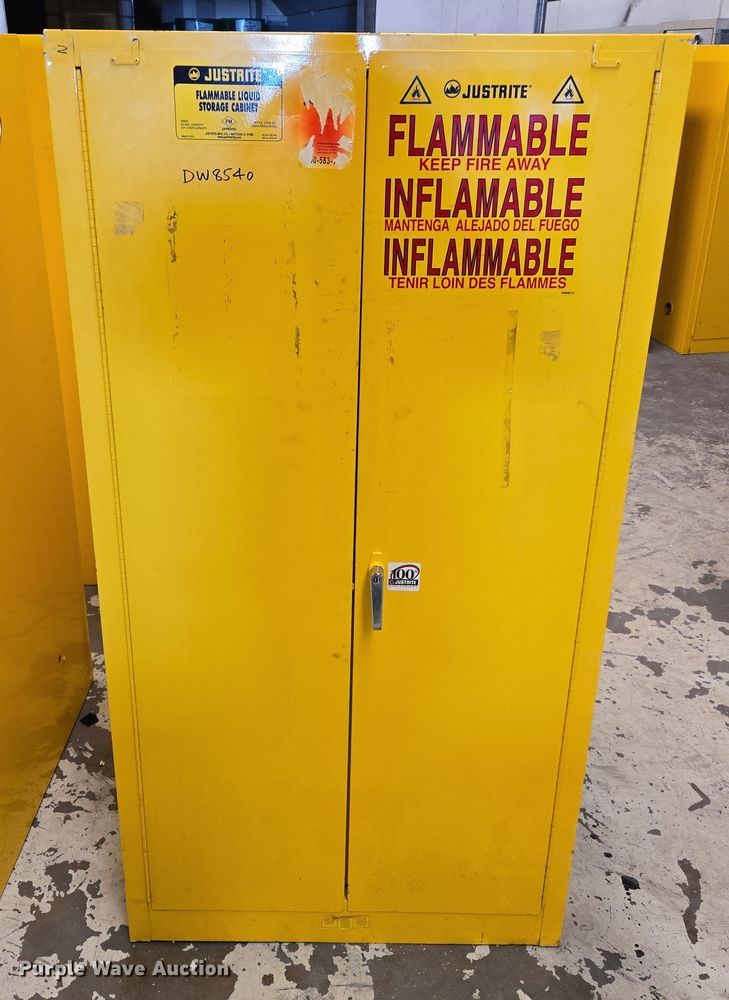 image for item DW8540 (2) Justrite flammable storage cabinets