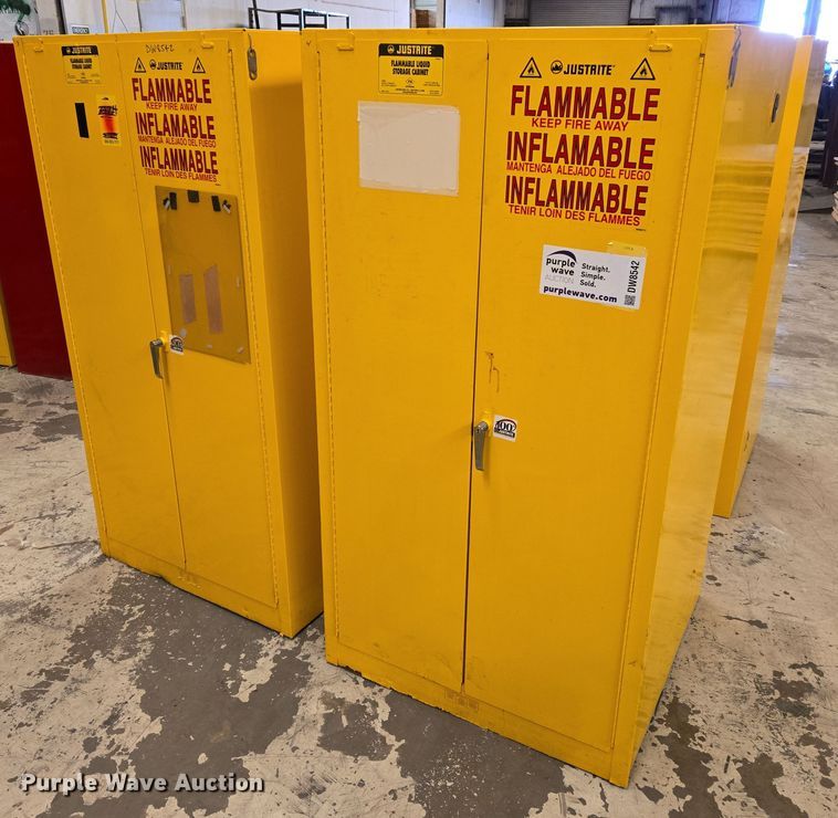 image for item DW8542 (2) Justrite flammable storage cabinets