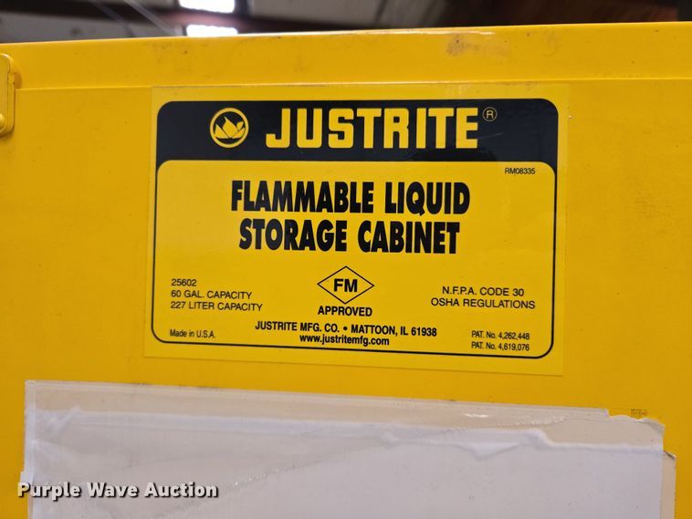 image for item DW8542 (2) Justrite flammable storage cabinets