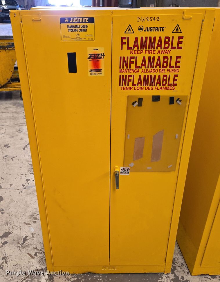 image for item DW8542 (2) Justrite flammable storage cabinets
