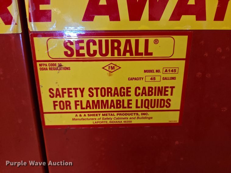 image for item DW8543 (3) flammable storage cabinets