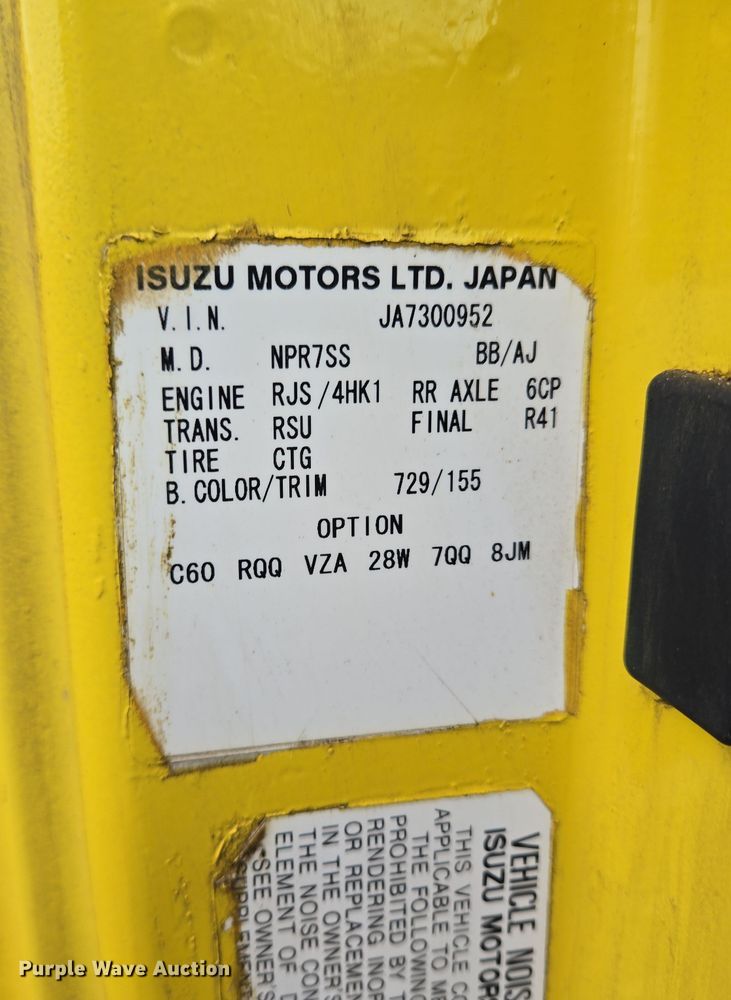 image for item EC4030 2010 Isuzu NPR street sweeper truck