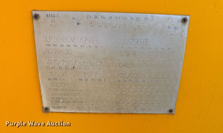 image for item ED3986 1997 JCB 506B telehandler