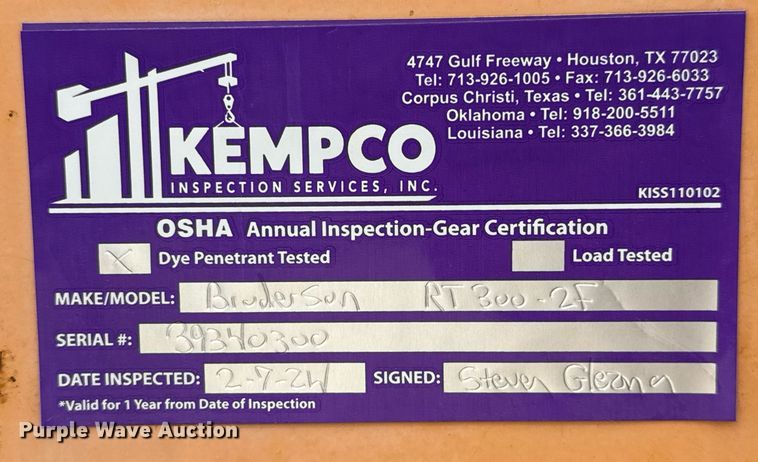 image for item ED5562 2012 Broderson RT-300-2F crane