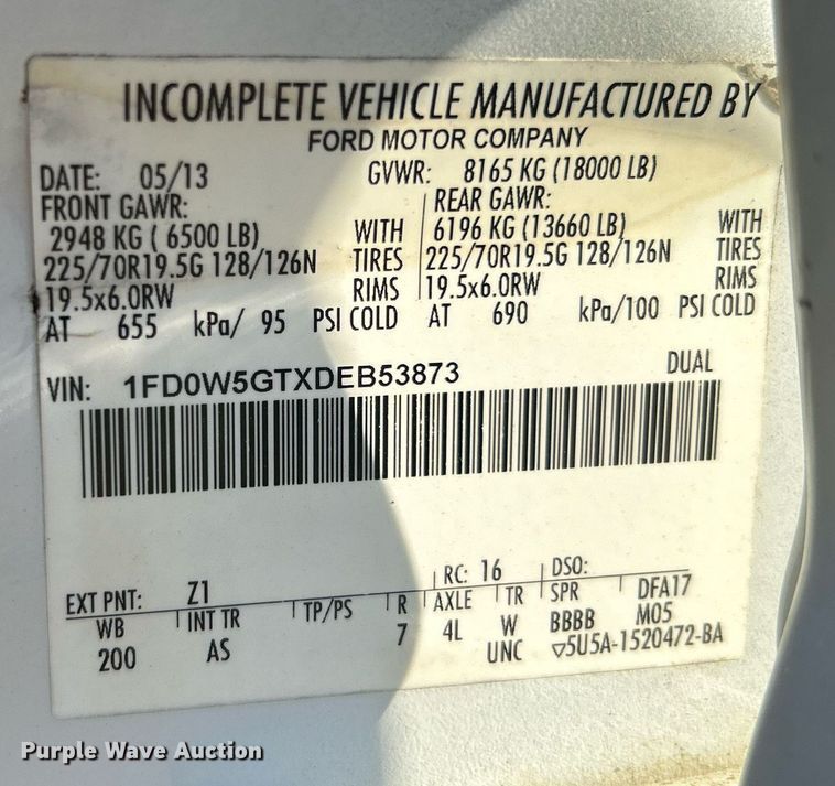 image for item EG1112 2013 Ford F550 Super Duty  Crew Cab utility / service truck