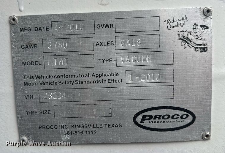 image for item EG2566 2010 Mack GU713 vacuum truck