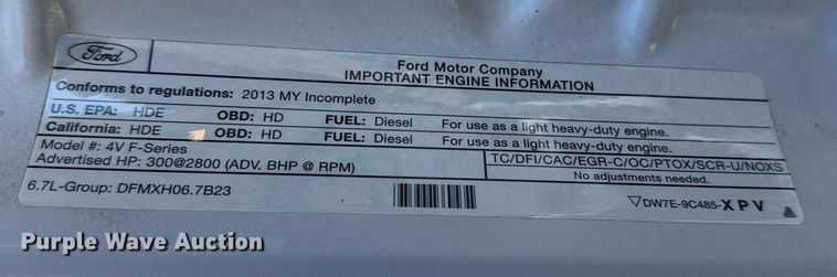 image for item EG2588 2013 Ford F550 Super Duty utility / service truck