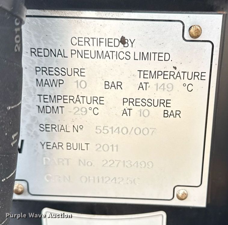 image for item EG2611 2011 Ingersoll Rand P90BWIRU air compressor