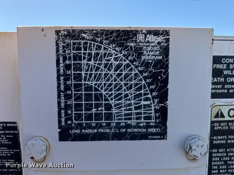 image for item EG2621 2001 Freightliner FL80 digger derrick truck