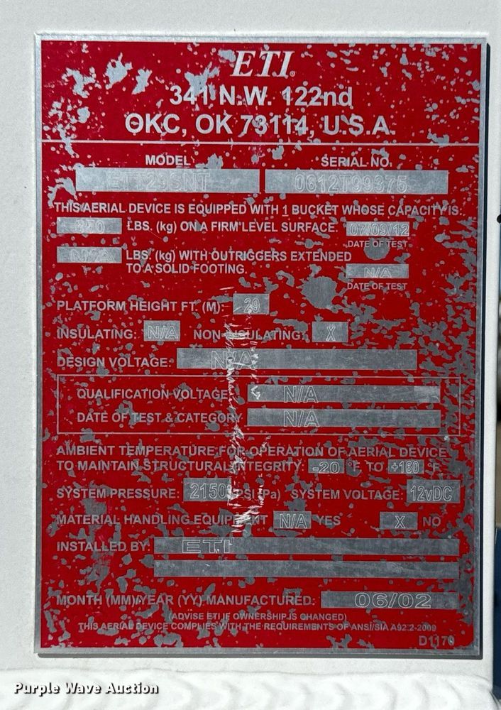 image for item EG2626 2012 Ford F450 Super Duty bucket truck