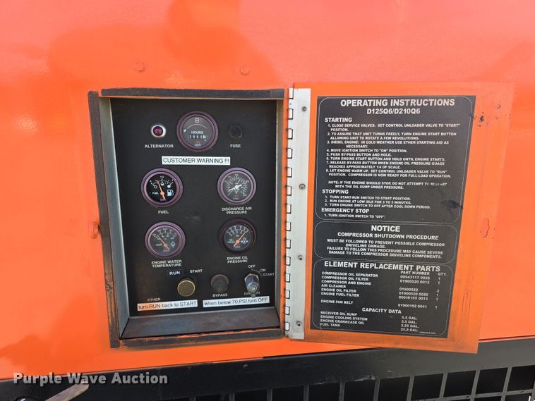 image for item EH8735 Sullivan Palatek D210H air compressor