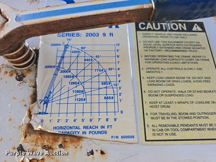 image for item EH8738 Service truck bed