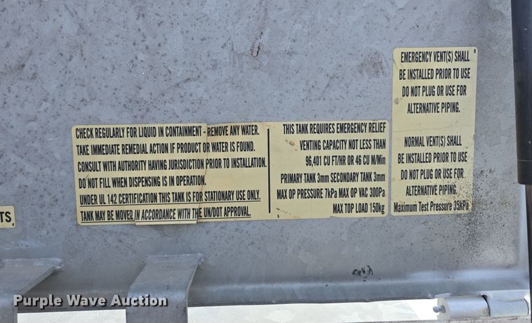 image for item EH8748 2019 Western Global Trans Cube 20TCG-GLB auxiliary fuel tank