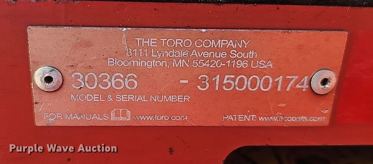image for item EH8766 2015 Toro Groundsmaster 3280-D lawn mower