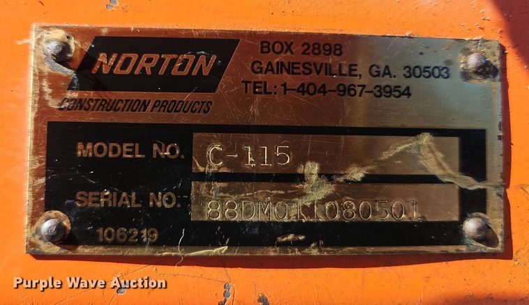image for item EI8863 Norton C-115 Walk behind Concrete Saw