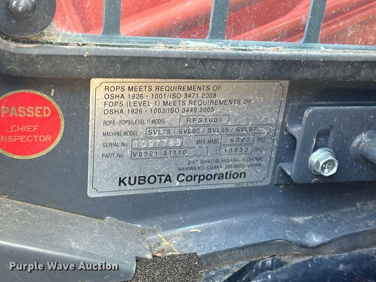image for item EK0462 Kubota SVL97-2 tracked skid steer loader