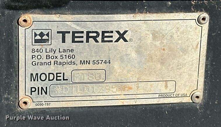 image for item EK0481 2010 Terex PT80 tracked skid steer loader
