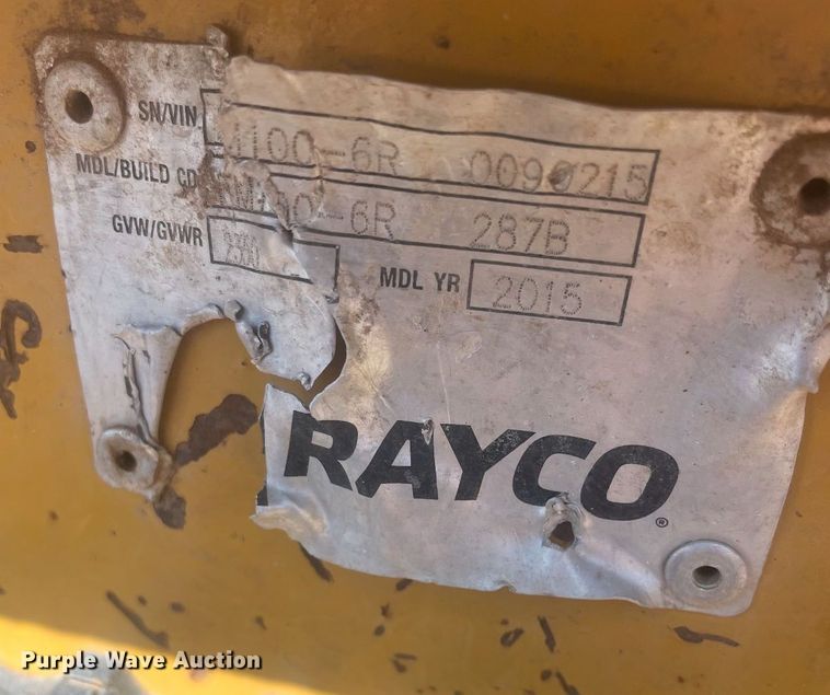image for item EK0482 2015 Rayco FM100-6R skid steer forestry mulcher