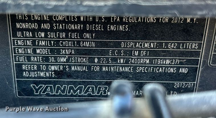 image for item EK2723 2012 New Holland E35B mini excavator