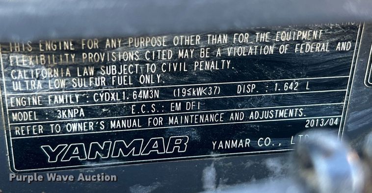 image for item EK2724 2013 New Holland E35B mini excavator