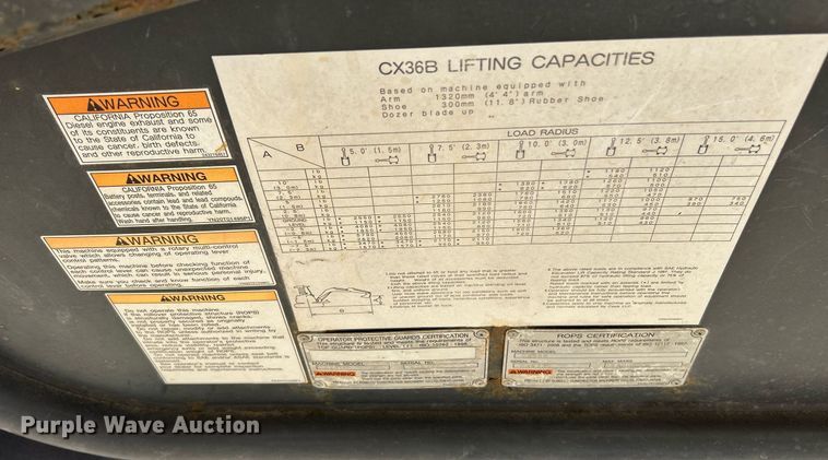 image for item EK2725 2013 Case CX36B ZTS mini excavator