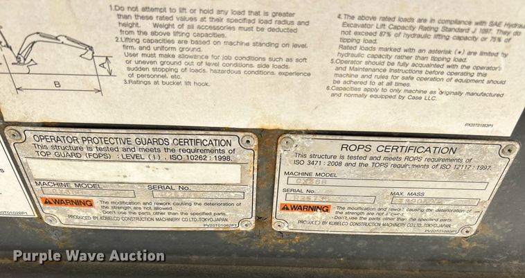 image for item EK2725 2013 Case CX36B ZTS mini excavator