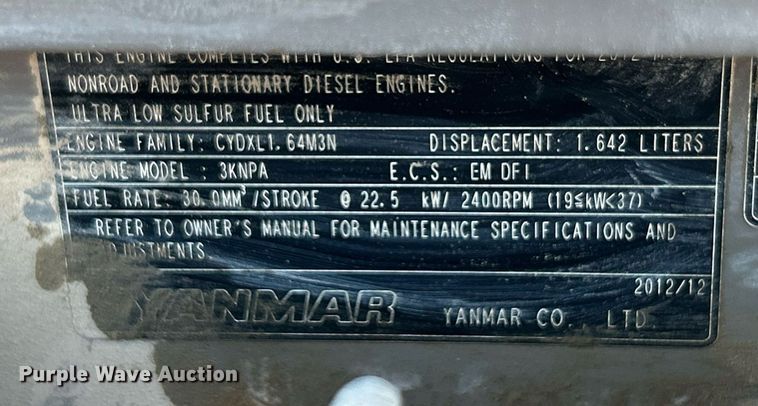 image for item EK2725 2013 Case CX36B ZTS mini excavator