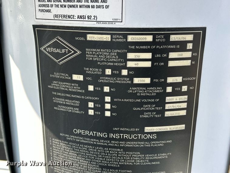 image for item EK2740 2012 Dodge Ram 5500 bucket truck