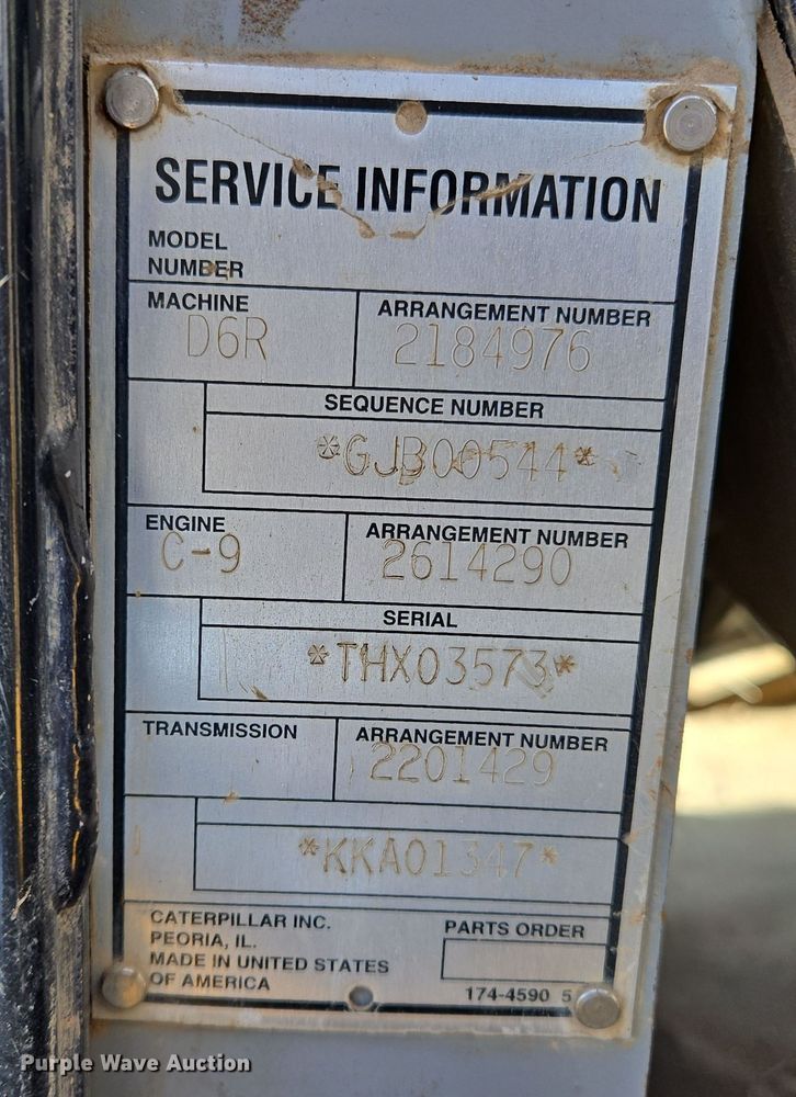 image for item EL5682 2006 Caterpillar D6R XL Series III dozer