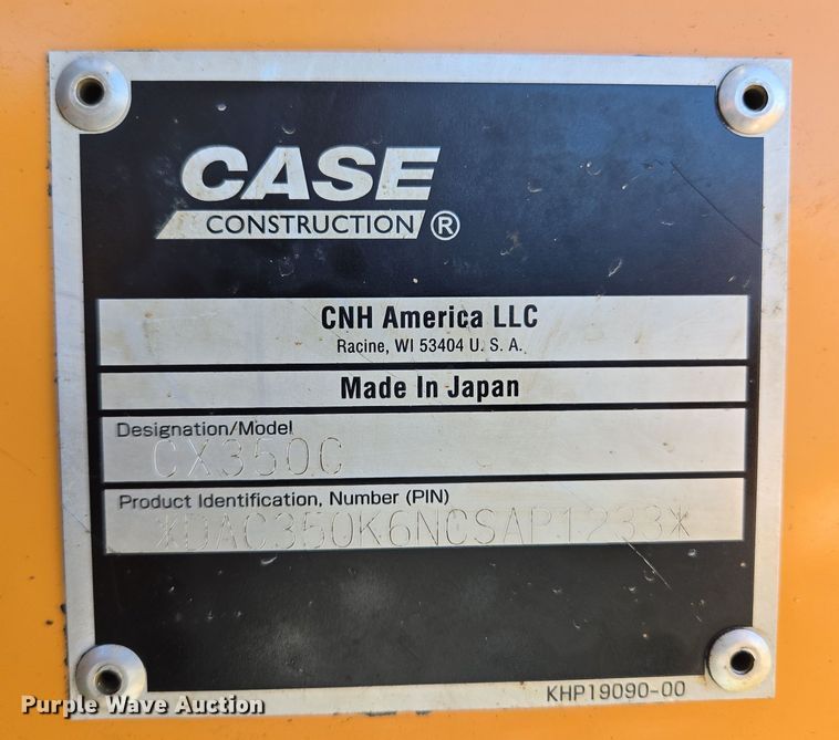 image for item EL5691 2012 Case CX350C excavator